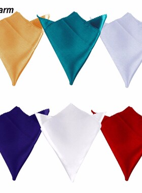 OurWarm 10Pcs Wedding Napkins 30cmX30cm Satin Handkerchief C
