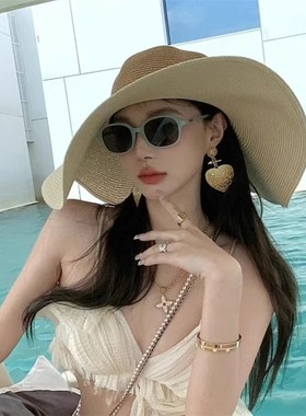 复古椭圆小框墨镜女高级感