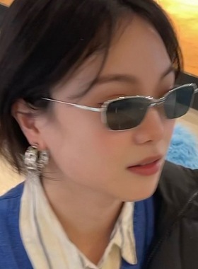 复古窄框gm墨镜女款小脸