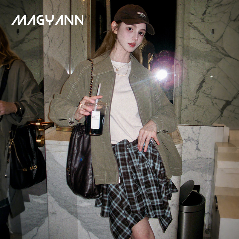 【海盐可可】Magyann2025秋设计师原创不规则裙摆对称插片半身裙 - 图1