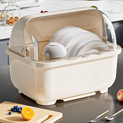 碗筷收纳盒餐具碗柜放碗碟架厨房家用装盘沥水置物架子防尘C