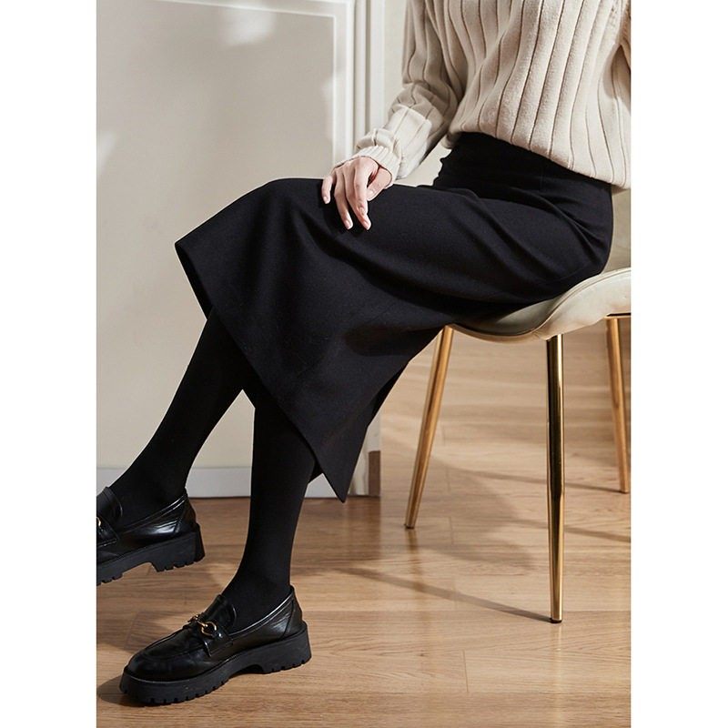 法国Rixo Rane 美到醉心?毛呢半身裙女秋冬加厚开叉高腰包臀裙子,淘宝优惠券,粉丝福利购,淘宝优惠卷