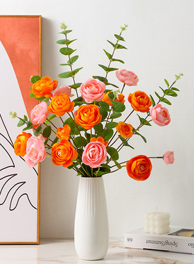 轻奢高端仿真花假花摆设客厅露莲餐桌摆花家居插花装饰花艺摆件