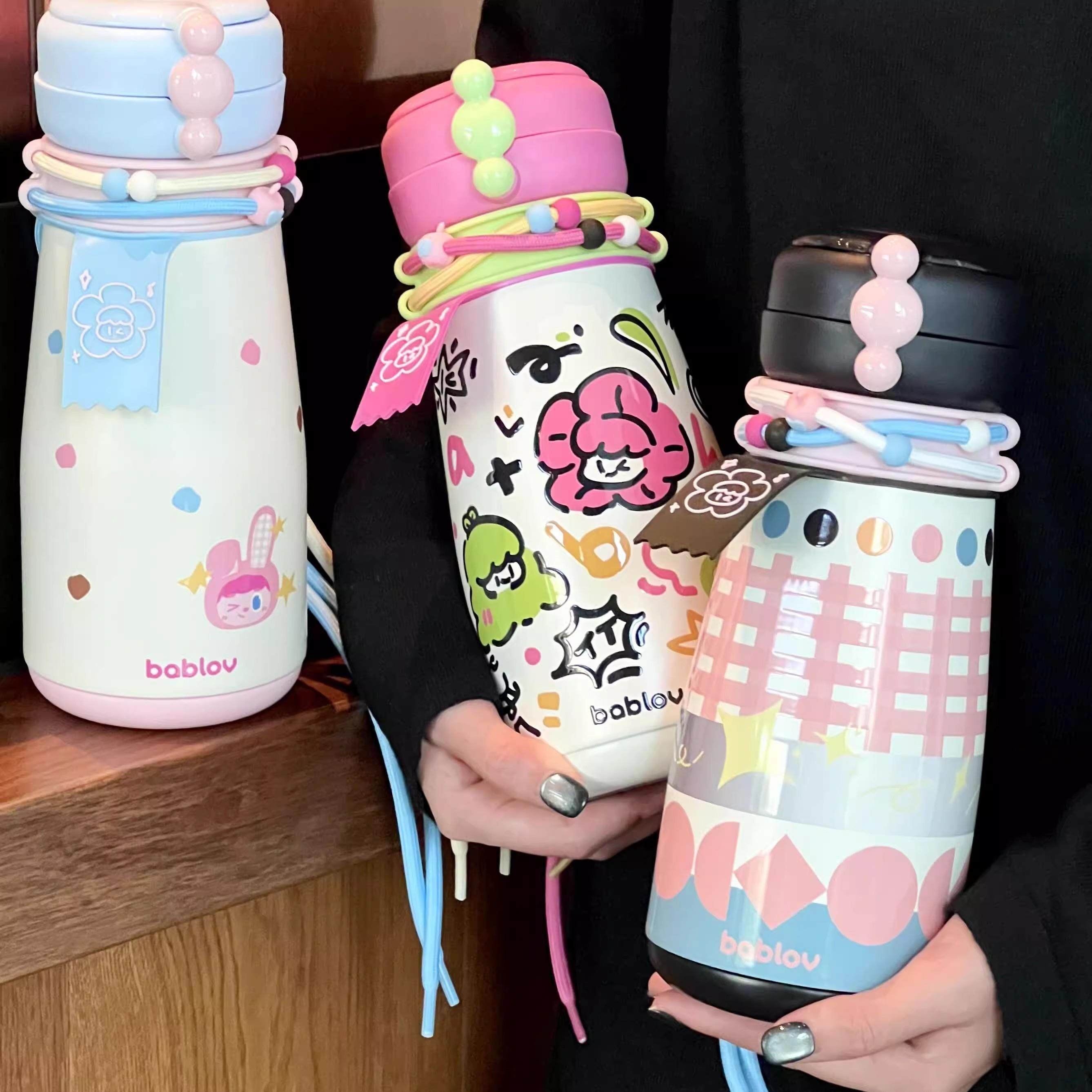 bablov保温杯女生高颜值水杯大容量吸管杯子学生便携不锈钢双饮杯,淘宝优惠券,粉丝福利购,淘宝优惠卷