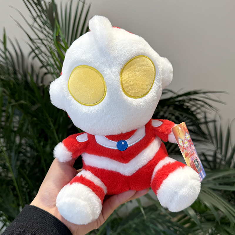 正版初代奥特曼公仔泰罗毛绒玩具玩偶安抚娃娃抱枕男女孩生日礼物 - 图1