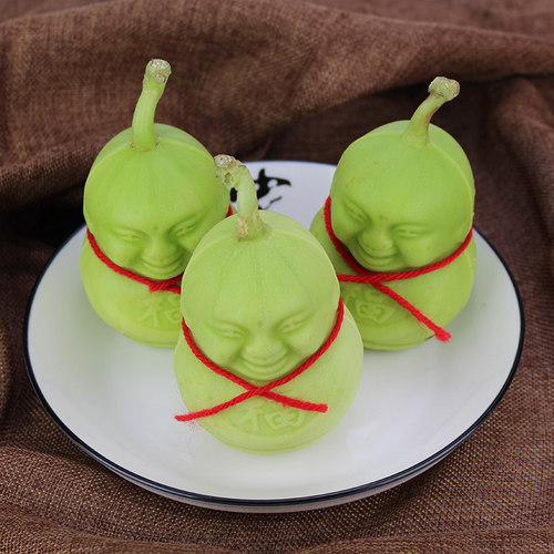 福娃人参果水果人参娃娃果人形长寿果贡果甜瓜节日礼品罕见水果 - 图1