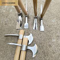 Stainless Steel Outdoor Pick Axe Steel High Hardness Digging Tree Root Shoots Small Sheep Pick Portable Ice Pick Cross Pick Heads Little Ocean Pick