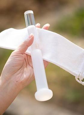 水晶钵敲棒双头皮磨棒空心亚克力材质实心皮磨棒