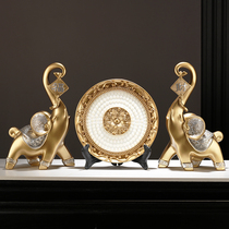 Home Creative Wealth Elephant Swing a pair of living-room TV cabinets Wine Cabinet Light Extravagant and Fancy Uan Guan Tricks decorations