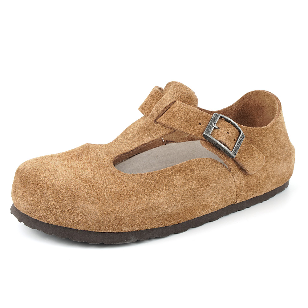 岛外DAOWAI勃肯鞋秋冬包头软木凉鞋单鞋休闲真皮复古反绒牛皮 - 图3