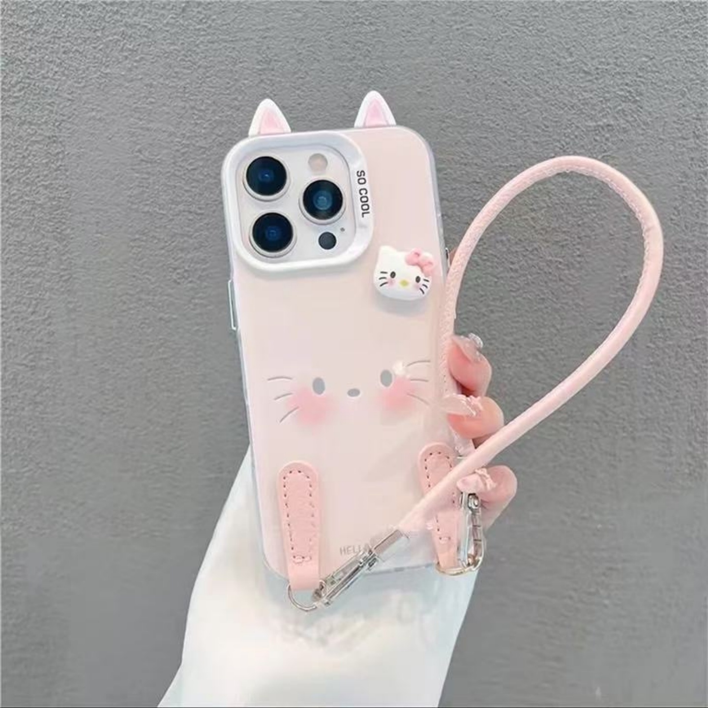 火翔粉底猫脸适用于OPPO K12Xs/11手机壳A6PROgti/A2M/A3保护套A97/96/93/73新A58X/57/56防摔女A15/A32元气 - 图1