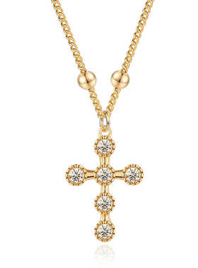 满钻气质轻奢项链fettero铜合金