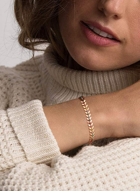 fettero 铜合金手链 【恶魔之眼飞机链手链】高定设计轻奢手饰女