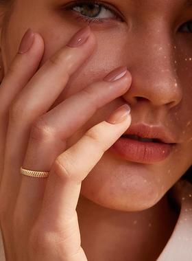 fettero 铜合金戒指 【蛇链戒指】情侣简约简约百搭小众个性