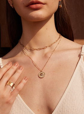 fettero 铜合金戒指 【宽面波浪麻绳戒指】高定设计小众个性指环