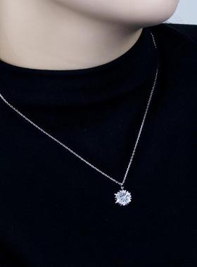 leqiyuan锆石铜锁骨链女轻奢项链