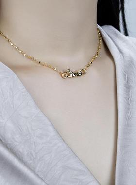 金色豹子项链时尚爆款锁骨链女生