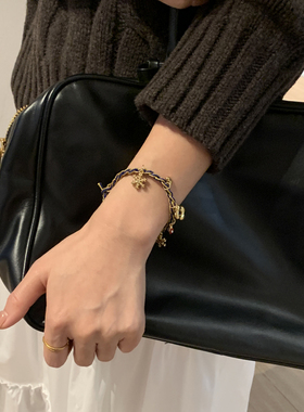 HiHipenny/手工绳编织手链雪花爱心瓢虫四叶花幸运吊坠