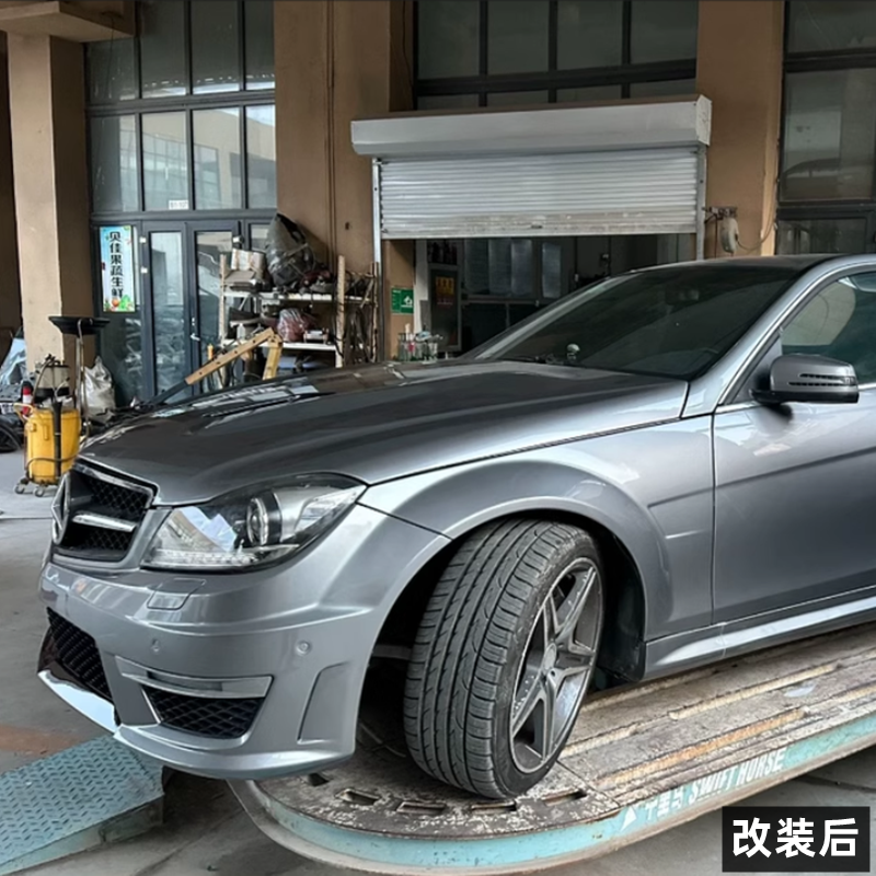 适用于08-14款奔驰C级W204 C180 200 260改装升级C63 AMG叶子板 - 图3