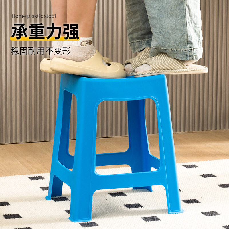 塑料凳子高凳加厚家用客厅餐桌成人凳时尚石头纹防滑凳饭店加高,淘宝优惠券,粉丝福利购,淘宝优惠卷