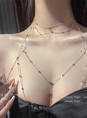胸链身体链欧美bodychain性感比基尼bikini锁骨后背链配饰项链女