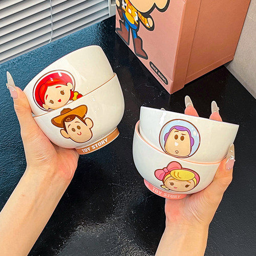 巴斯光年陶瓷饭碗家用2024新款儿童吃饭碗个人专用碗单个米饭碗 - 图0