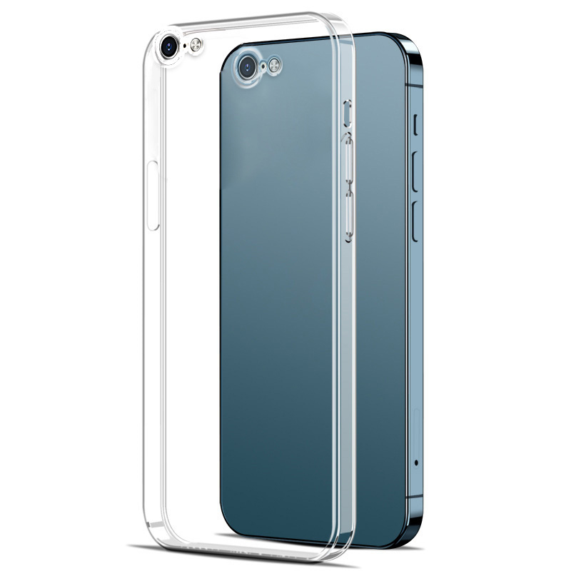 度泉适用苹果SE2直边相框iPhone6手机壳6plus透明6s硅胶7保护套7plus超薄8软边防摔se3镜头全包男女新款个性 - 图1
