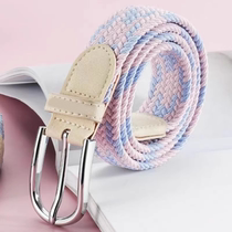 Hemp rope belt dopamine 100 lap tightness woven belt female student fine class superior canvas Korean version one-piece dress