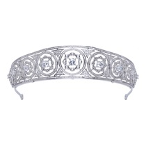 Manufacturers European and American high-end extravagant palace zircons stone crown bridal zircons crown gown accessories