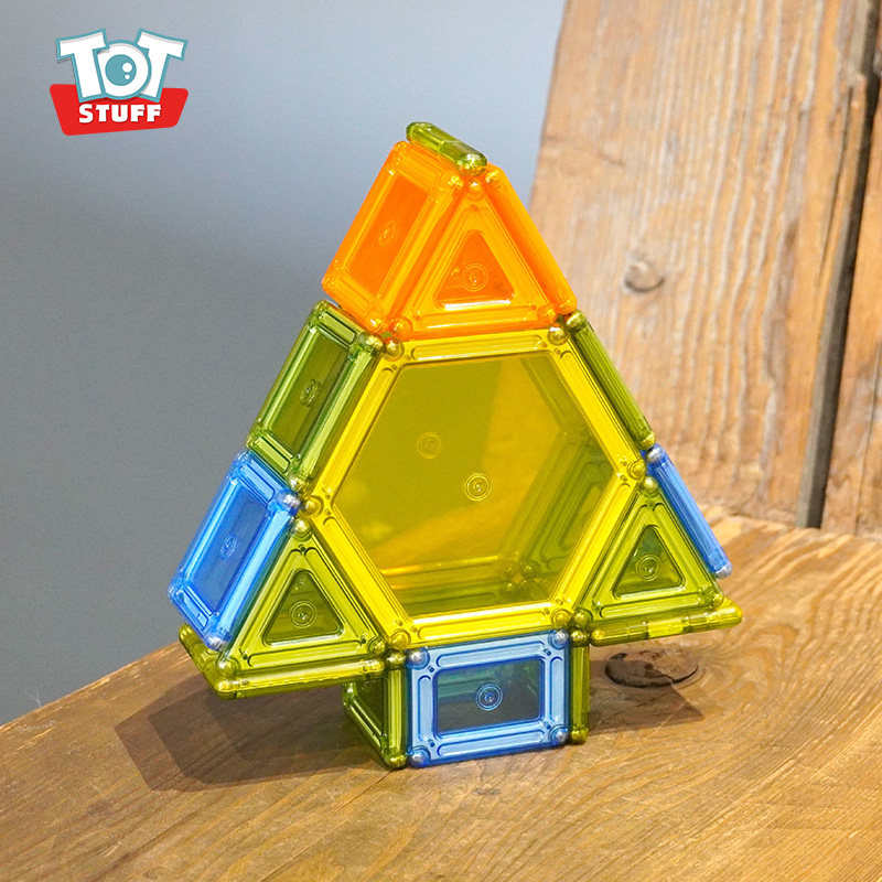 totstuff自然框架磁力片彩虹色拼搭组合点对点磁性积木儿童玩具,淘宝优惠券,粉丝福利购,淘宝优惠卷