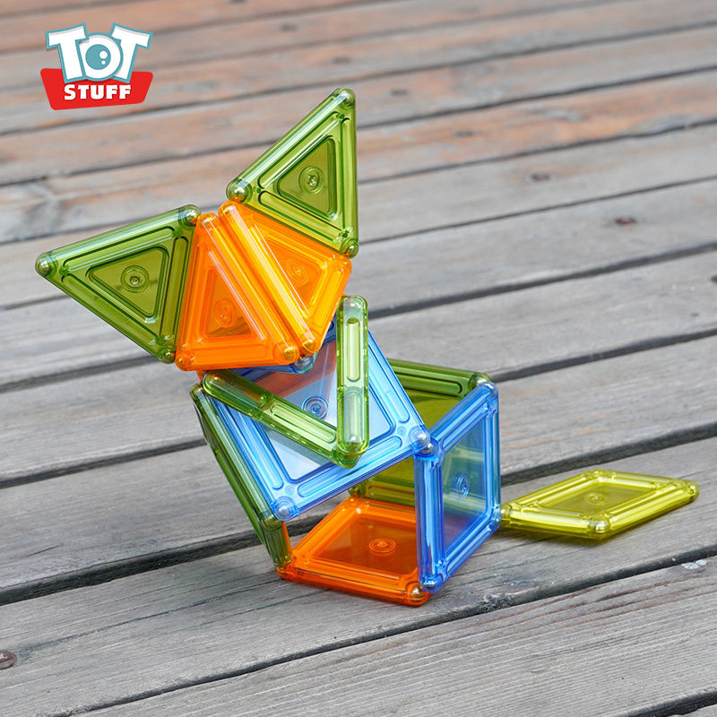 totstuff自然框架磁力片彩虹色拼搭组合点对点磁性积木儿童玩具,淘宝优惠券,粉丝福利购,淘宝优惠卷