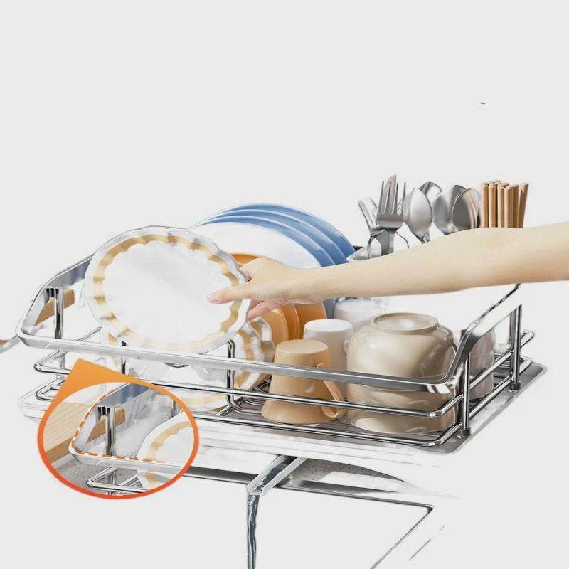 不锈钢沥水篮碗架单层碗碟收纳架304厨房置物架放碗盘碗筷沥水架,淘宝优惠券,粉丝福利购,淘宝优惠卷