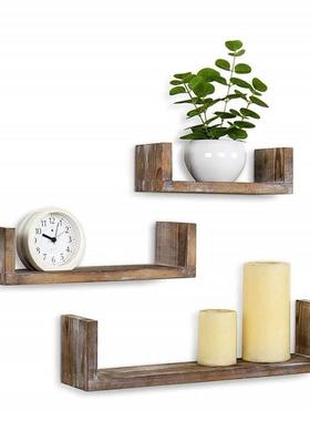 木质置物架u型3件套壁挂式家庭收纳架可定制挂件装饰客厅卧室家居