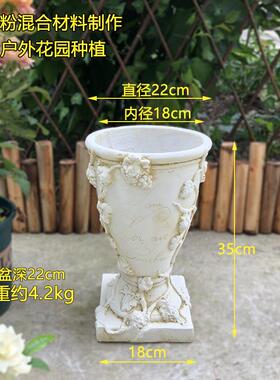 0bre批发欧式婚庆路引道具户外石膏方形罗马柱子花架花盆底座落地