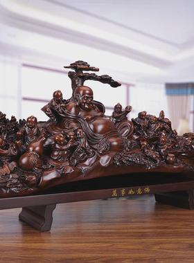 适用弥勒佛摆件百福招财笑佛像大肚神像供奉家居客厅新居乔迁礼品