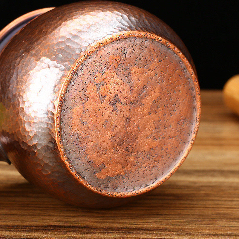 刀锋手柄紫铜艺功夫分茶器加厚隔热铜杯公道杯茶道公杯古典大肚铜,淘宝优惠券,粉丝福利购,淘宝优惠卷