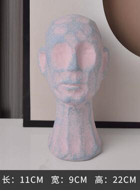 北欧ins风创意抽象装饰品陶瓷摆件人头家居艺术软装桌面拍照道具