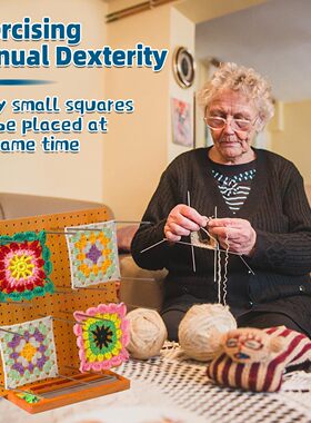 跨境新品手工DIY方形钩针定位器母亲的礼物木质家用钩针编织板