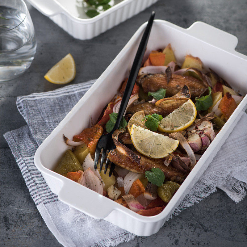 欧式烘焙陶瓷双耳焗饭盘千层面盘长方形面包托盘烤箱用烤盘烤碗,淘宝优惠券,粉丝福利购,淘宝优惠卷