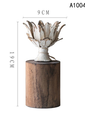 美式餐桌道具金属烛台浪漫烛光晚餐复古做旧婚庆轻奢摆台蜡烛台