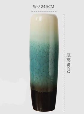 陶瓷高大干花客厅现代装饰新中式电视柜花摆件插大号落地花瓶瓶子