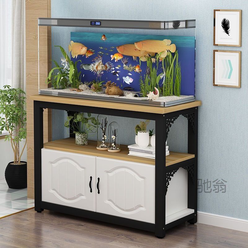 麓f钢木欧式鱼缸底柜金属底座底架不锈钢草缸鱼缸架子水族箱底柜,淘宝优惠券,粉丝福利购,淘宝优惠卷