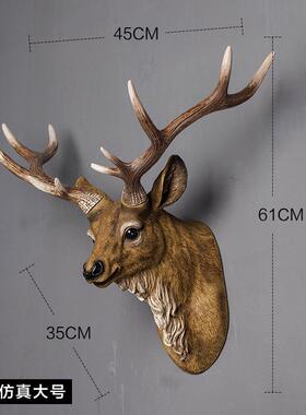 欧式复古创意仿真动物鹿头装饰壁挂家居风格室内树脂工艺挂件