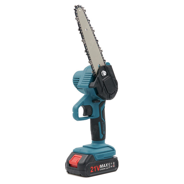 6-inch mini lithium chain saw rechargeable small handheld chain saw logging and pruning garden power tool electric chain saw