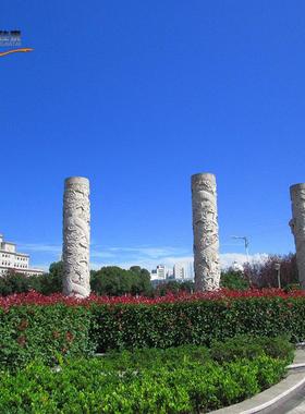 厂家供应石雕建设龙柱城市盘广场园林景观摆件景区大门雕刻盘龙柱