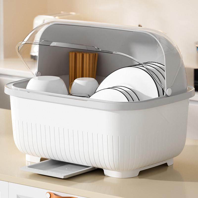 家用厨房碗筷收纳盒沥水碗架餐具收纳箱碗碟收纳置物架大号碗柜,淘宝优惠券,粉丝福利购,淘宝优惠卷