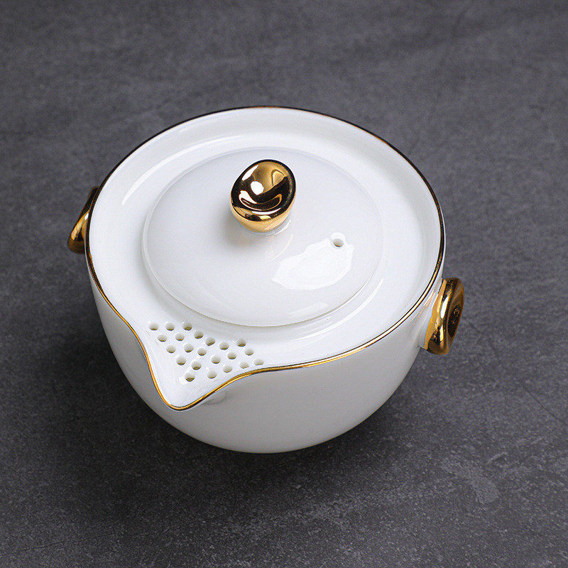 羊脂玉瓷手抓壶便携户外旅行茶具套装元旦公司年会商务礼品加logo,淘宝优惠券,粉丝福利购,淘宝优惠卷