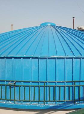 污水池集气垃圾站处理厌氧池除臭弧形密封盖板罩玻璃钢污水池盖板