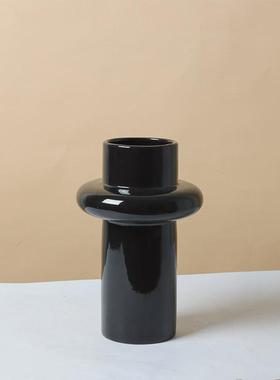 笼北欧中古奶油风灯现代造型陶瓷花瓶摆件高级感ins风家居饰品