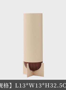 创意设计样板房摆件北欧风格金属圆筒花器样板间艺术小众饰品花瓶